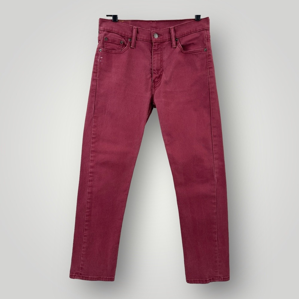 Levi's 513 Jeans Men's 30x30‎ Straight Leg Red Pants White Tab